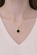 Stainless Steel Black Clover Gold Necklace for Women