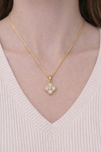 Stainless Steel Crystal Clover Necklace for Women