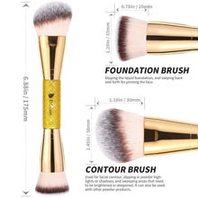 Ducare Foundation Pinsel - Kontur Bronzer Makeup Pinsel Make up Pinsel Beidseitig Für Blending Liquid Powder Concealer Creme Kosmetik Blush Buffe